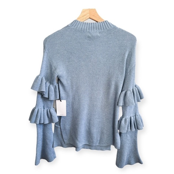 New with Tag, Revolve‎ LPA Top 510 with Ruffle Sleeves, Size XS, Cloud Blue - Picture 4 of 13